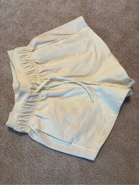 lululemon athletica light yellow Drawstring Athletic Shorts